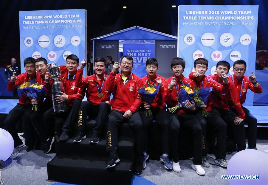 (SP)SWEDEN-HALMSTAD-ITTF WORLD TEAM CHAMPIONSHIPS 2018-MEN-FINAL