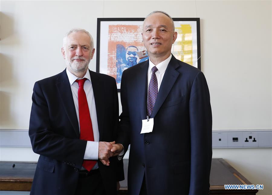 BRITAIN-LONDON-CHINA-CAI QI-OPPOSITION LEADER-MEETING
