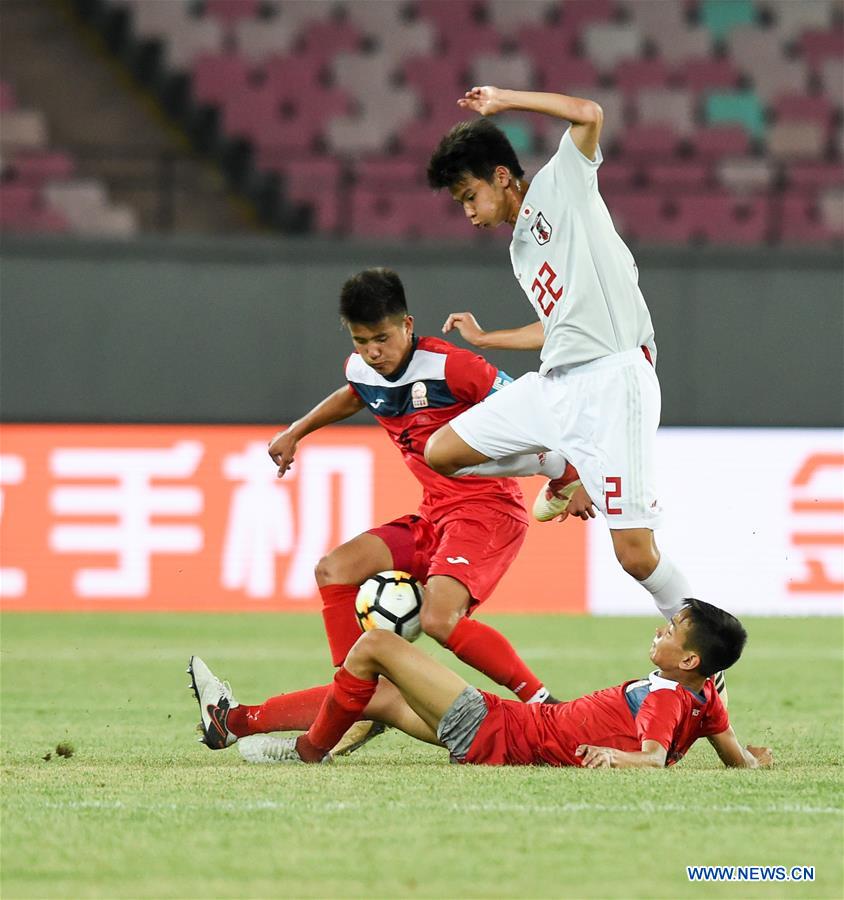 (SP)CHINA-JIANGSU-JIANGYIN-FOOTBALL-CFA INTERNATIONAL YOUTH TOURNAMENT-JPN VS KYR
