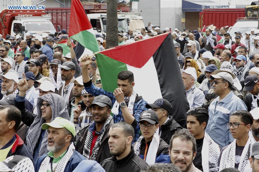 MOROCCO-CASABLANCA-PROTEST-GAZA BORDER-KILLING OF PALESTINIANS