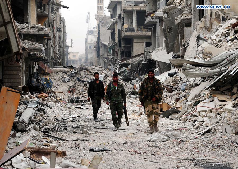 SYRIA-DAMASCUS-DESTRUCTION-IS-STRONGHOLDS