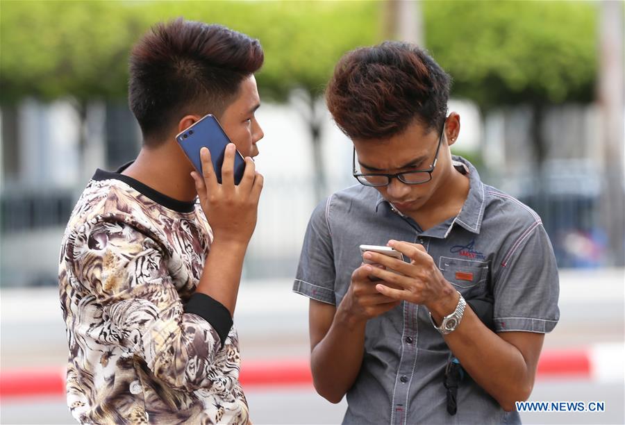 MYANMAR-YANGON-MOBILE PHONE USAGE-INCREASING