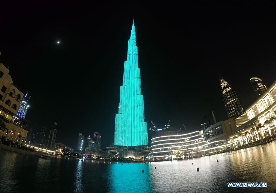 UAE-DUBAI-BURJ KHALIFA-LIGHT SHOW