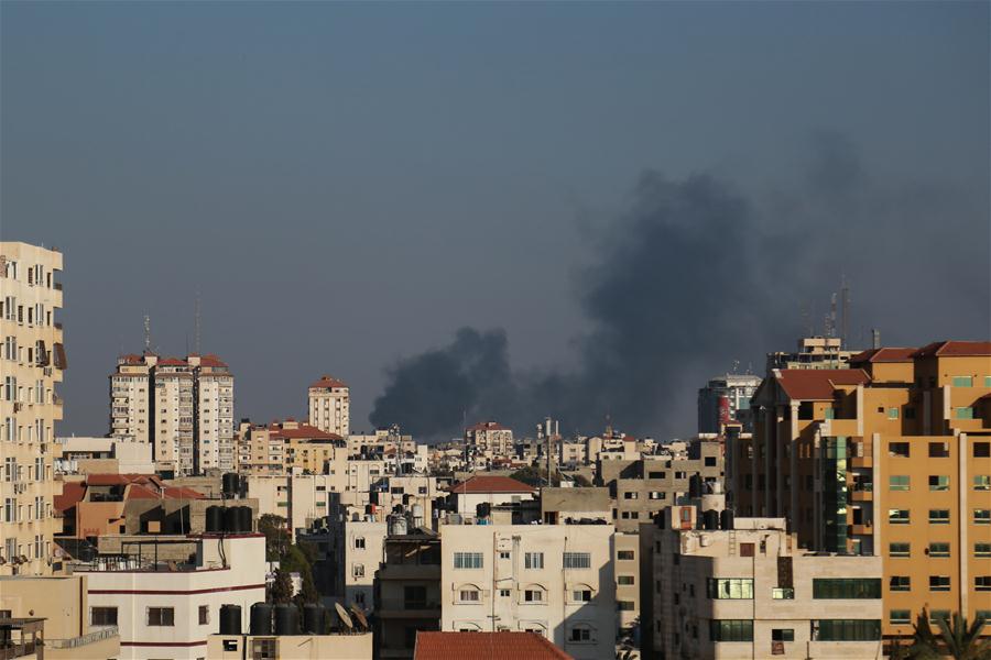 MIDEAST-GAZA CITY-AIR STRIKE
