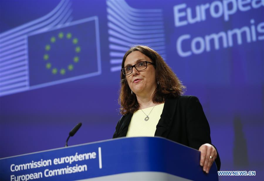 BELGIUM-BRUSSELS-EU-U.S.-TRADE-MALMSTROM