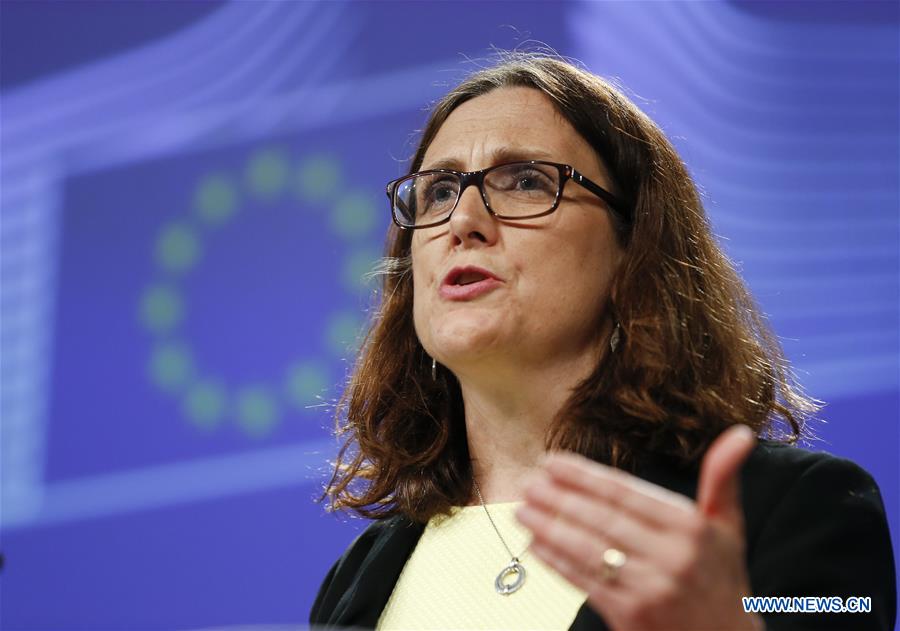 BELGIUM-BRUSSELS-EU-U.S.-TRADE-MALMSTROM