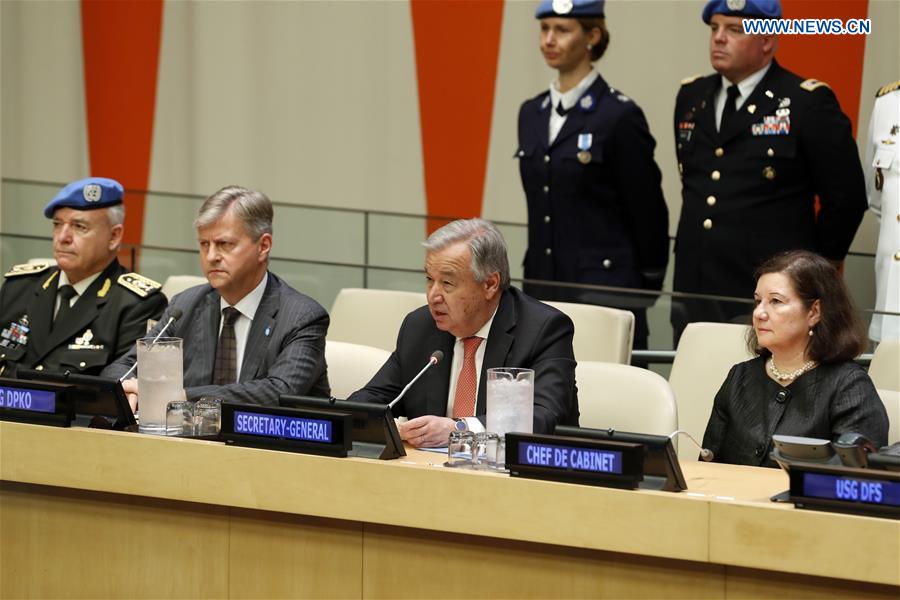 UN-INTERNATIONAL DAY OF UN PEACEKEEPERS-DAG HAMMARSKJOLD MEDAL CEREMONY