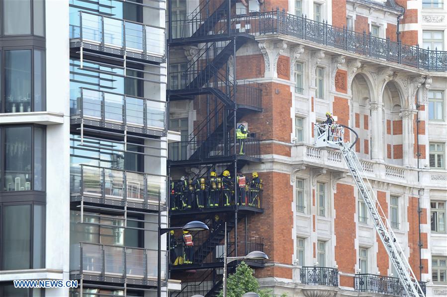 BRITAIN-LONDON-HOTEL-FIRE