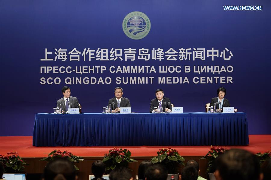 (SCO SUMMIT) CHINA-QINGDAO-SCO-COOPERATION-PRESS CONFERENCE (CN)