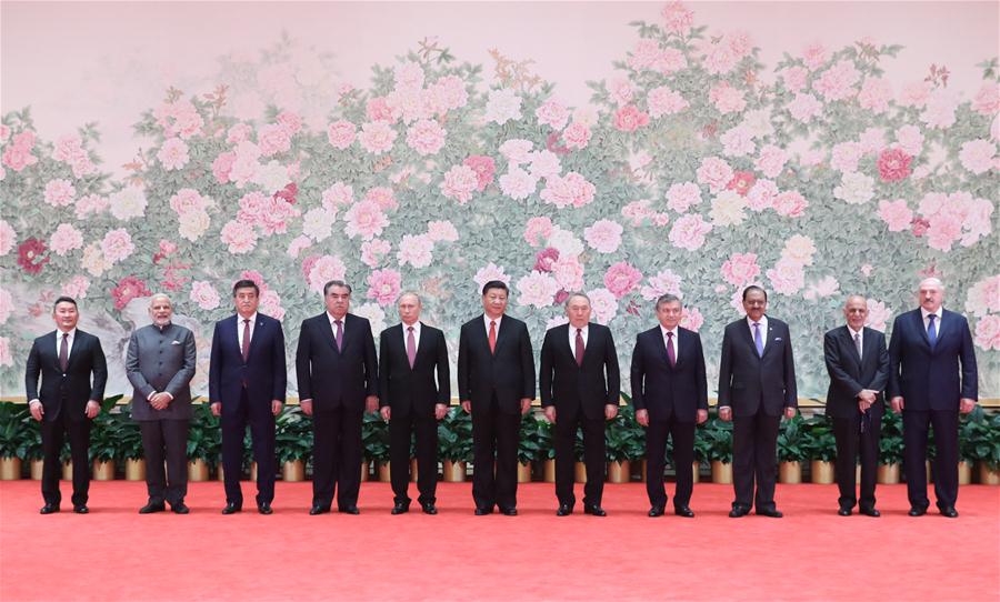 (SCO SUMMIT) CHINA-QINGDAO-XI JINPING-SCO-LEADERS-GROUP PHOTO (CN)