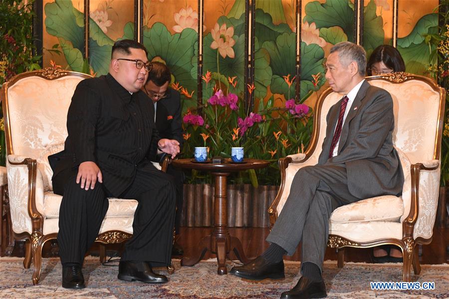 SINGAPORE-DPRK-KIM JONG UN-LEE HSIEN LOONG-MEETING