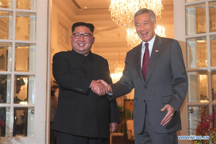 SINGAPORE-DPRK-KIM JONG UN-LEE HSIEN LOONG-MEETING