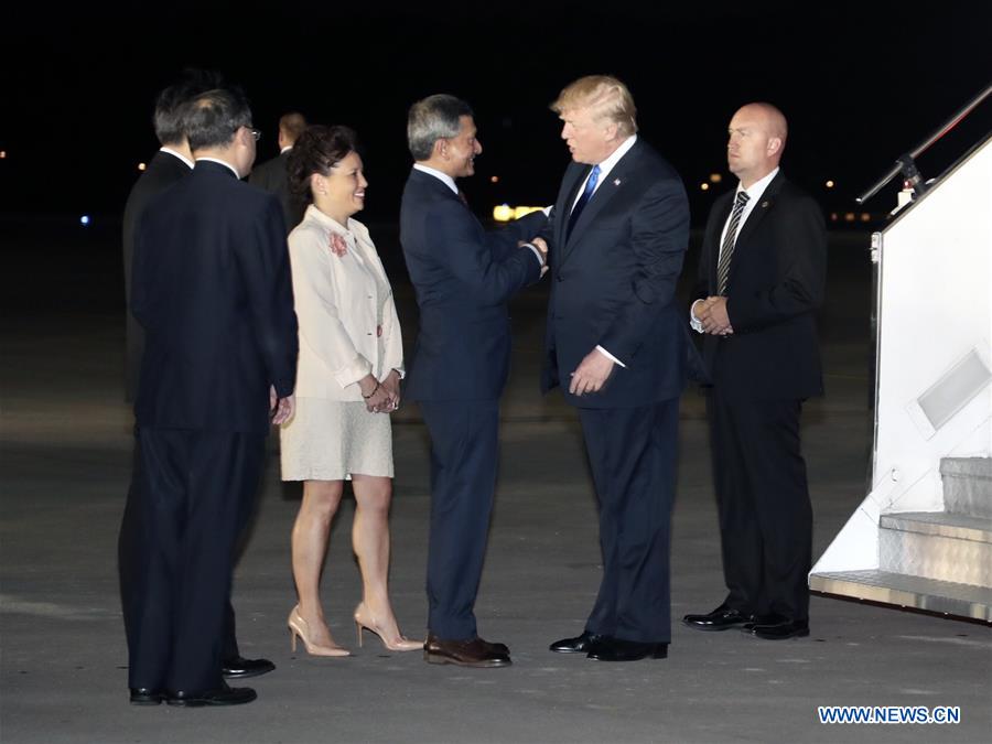 SINGAPORE-US-TRUMP-ARRIVAL