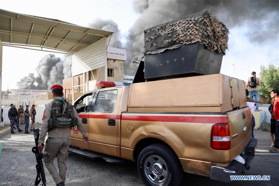 IRAQ-BAGHDAD-FIRE-BALLOT BOXES