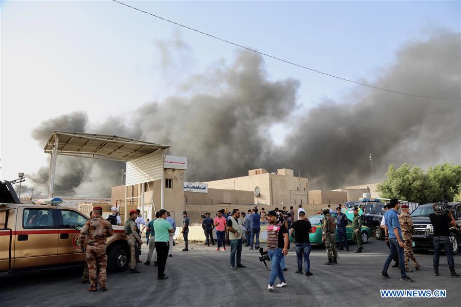 IRAQ-BAGHDAD-FIRE-BALLOT BOXES