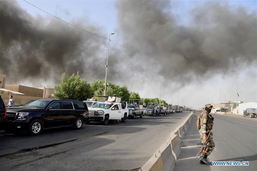 IRAQ-BAGHDAD-FIRE-BALLOT BOXES