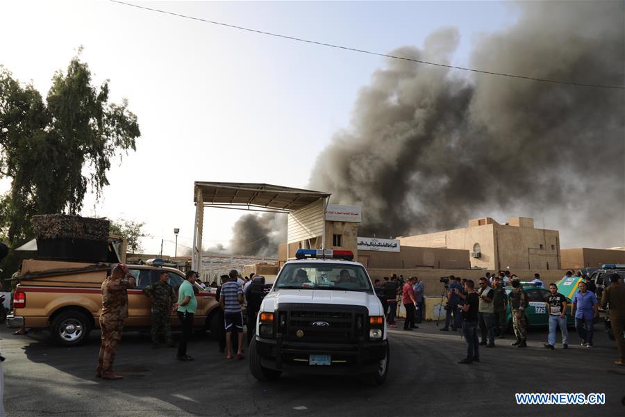 IRAQ-BAGHDAD-FIRE-BALLOT BOXES