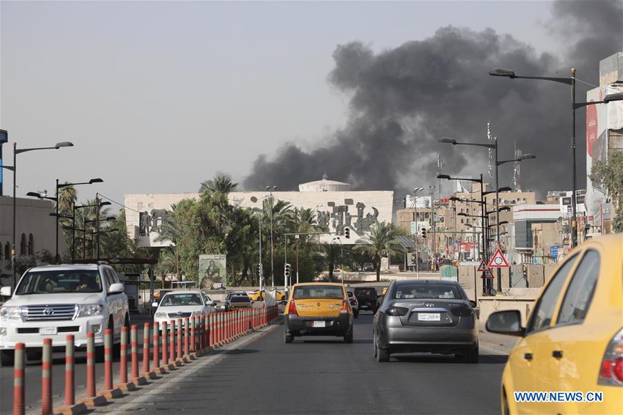 IRAQ-BAGHDAD-FIRE-BALLOT BOXES
