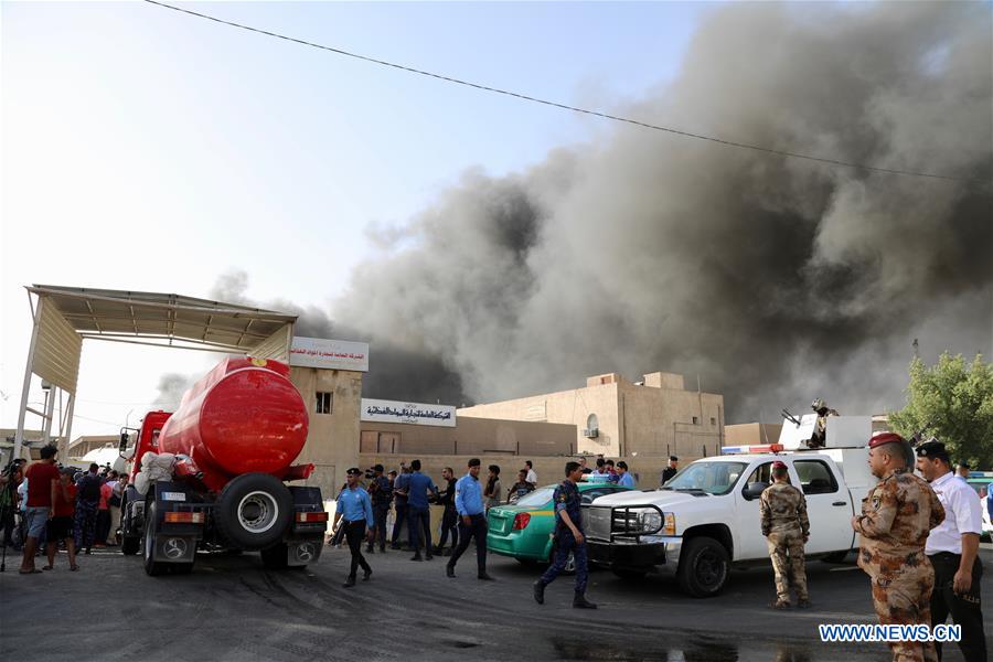IRAQ-BAGHDAD-FIRE-BALLOT BOXES