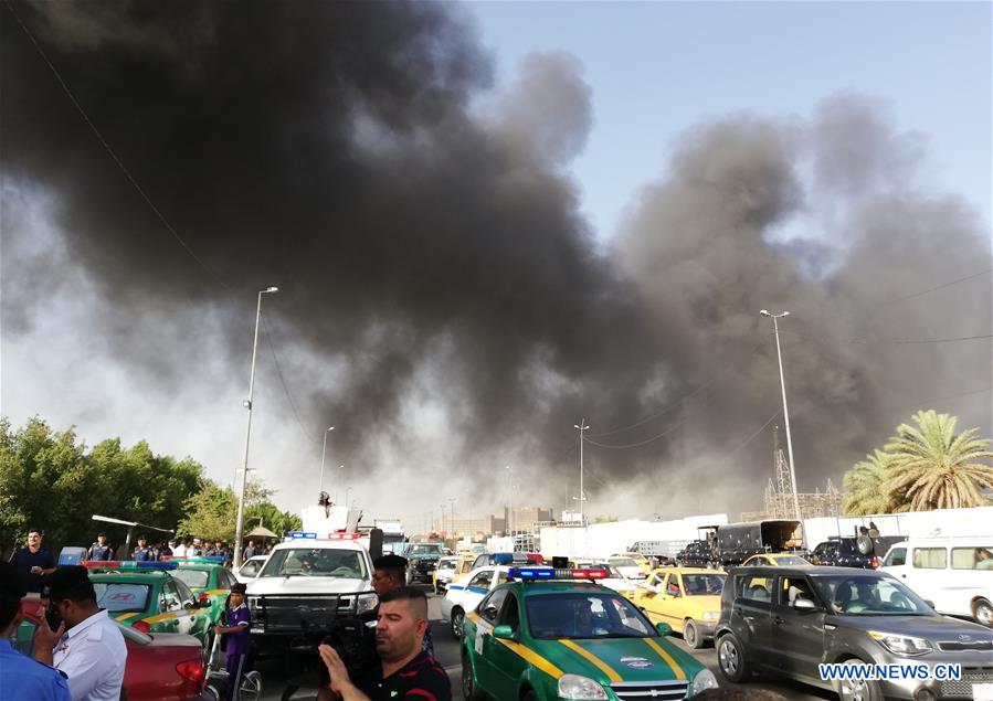 IRAQ-BAGHDAD-BALLOT BOXES-FIRE