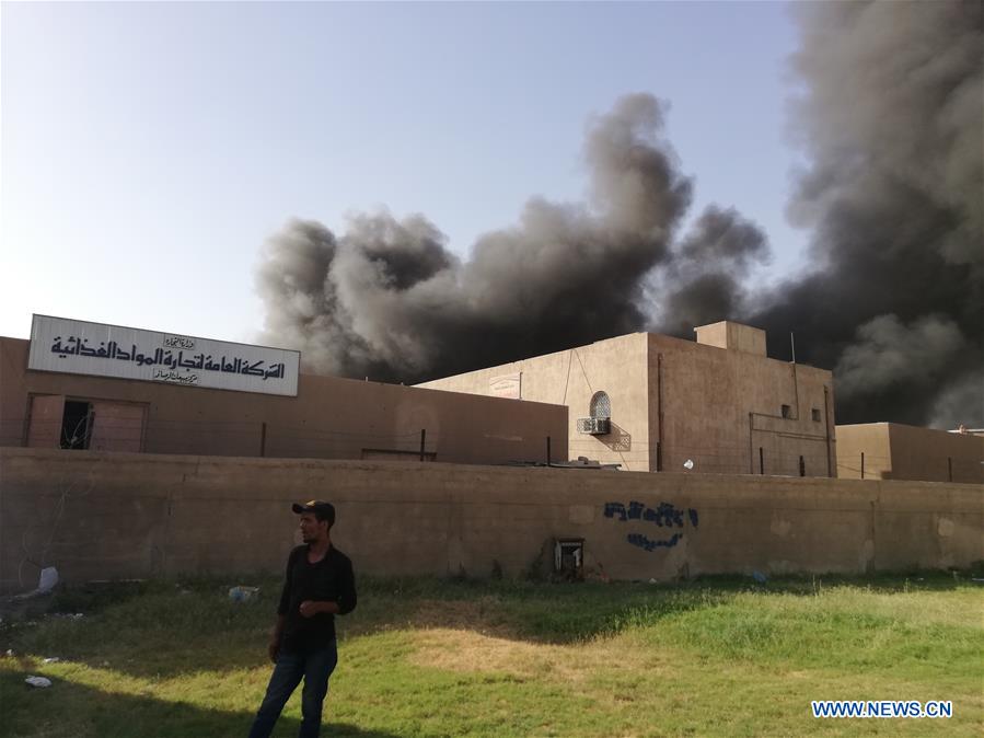 IRAQ-BAGHDAD-BALLOT BOXES-FIRE