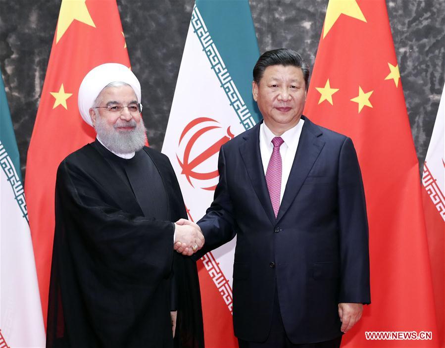 (SCO SUMMIT) CHINA-QINGDAO-XI JINPING-IRAN-HASSAN ROUHANI-TALKS (CN)