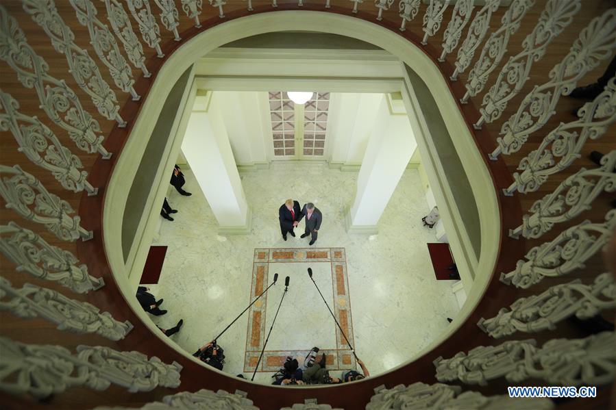 SINGAPORE-TRUMP-LEE HSIEN LOONG-MEETING