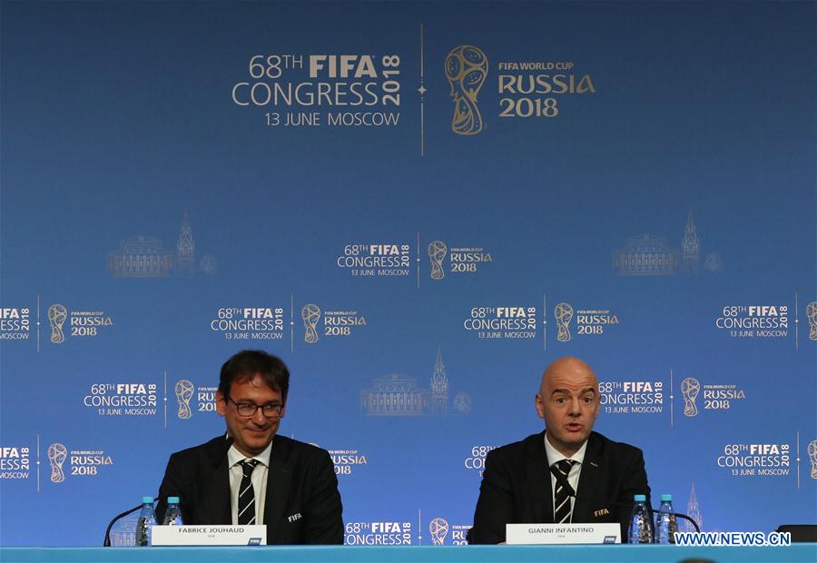 (SP)RUSSIA-MOSCOW-68TH FIFA CONGRESS-PRESS CONFERENCE