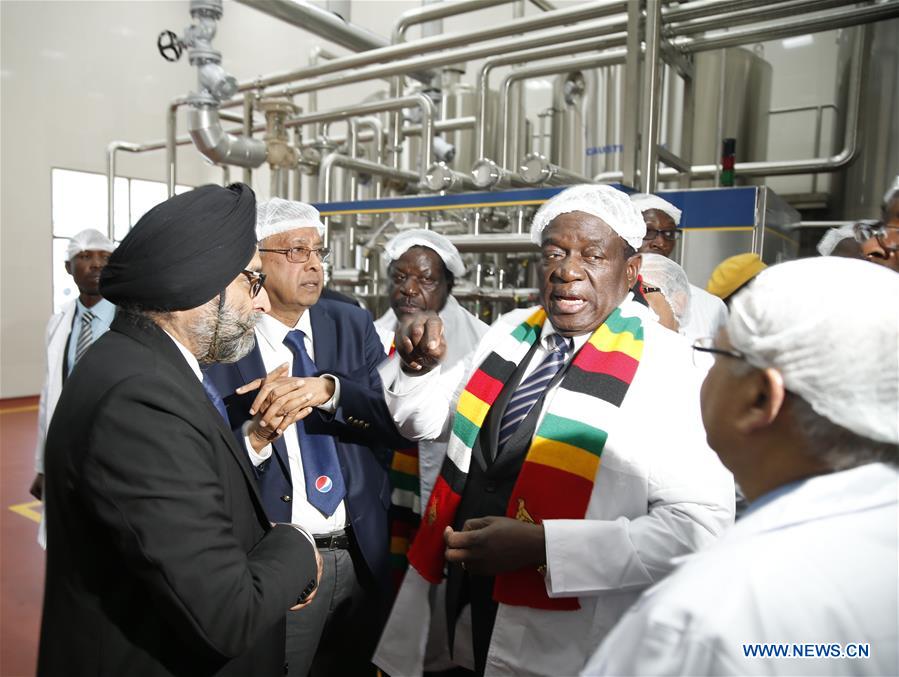 ZIMBABWE-HARARE-PEPSI PLANT-MNANGAGWA