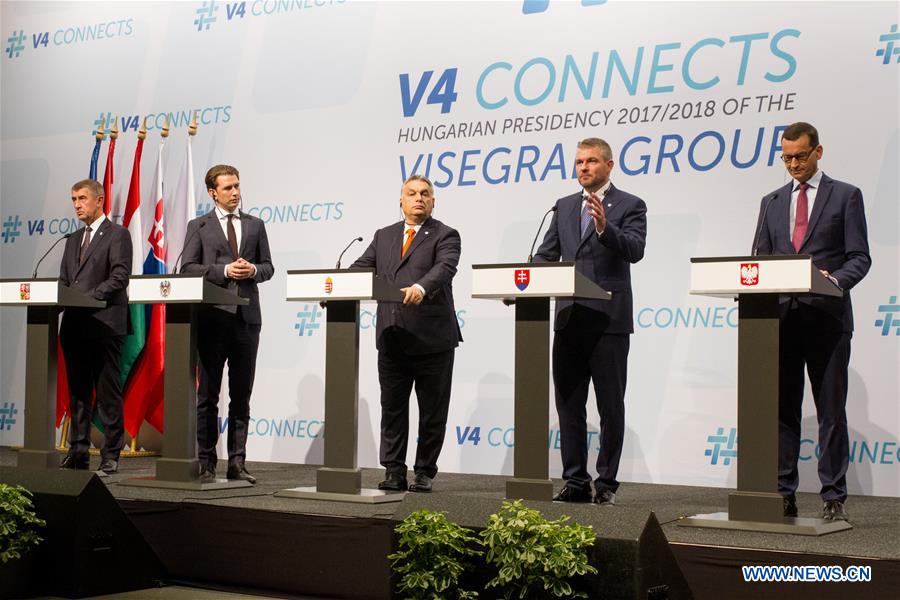HUNGARY-BUDAPEST-VISEGRAD-AUSTRIA-LEADERS-PRESS CONFERENCE
