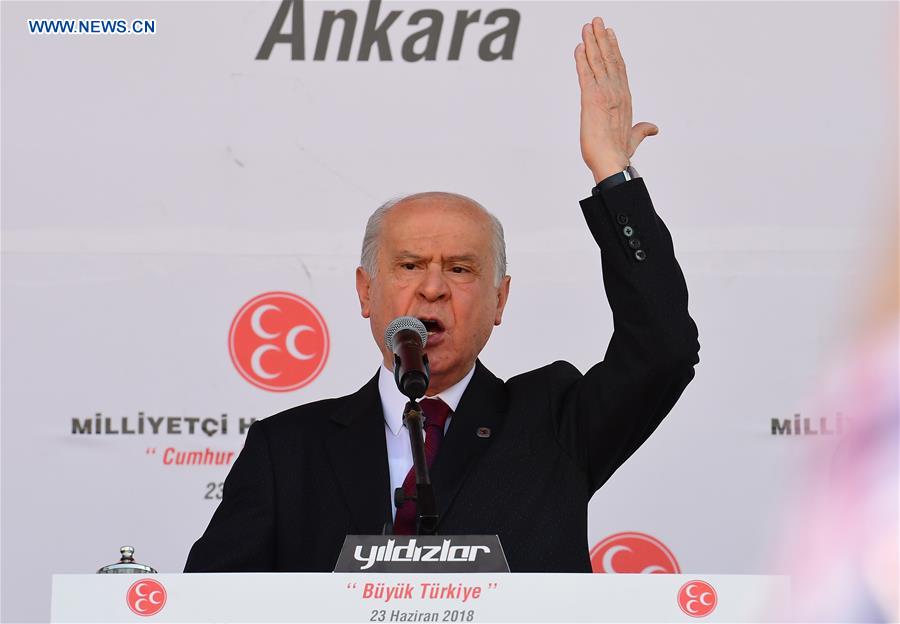 TURKEY-ANKARA-ELECTIONS-DEVLET BAHCELI-CAMPAIGN