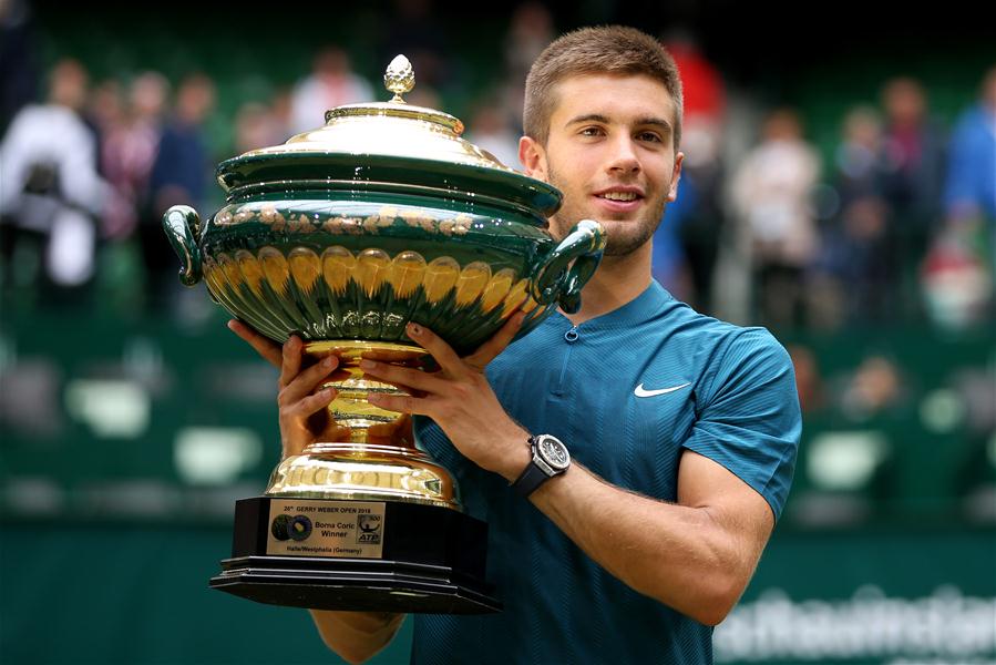 Coric Stuns Federer To Lift Gerry Weber Open Title Xinhua English News Cn