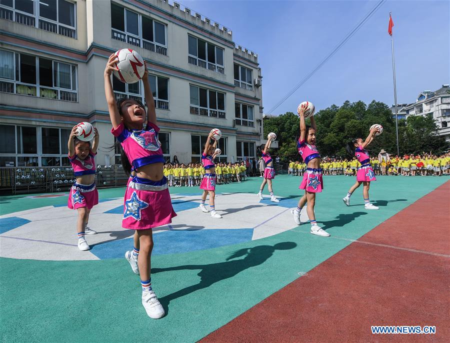 CHINA-ZHEJIANG-CHANGXING-CHILDREN-FOOTBALL (CN)