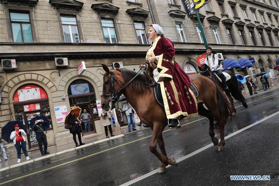 BOSNIA AND HERZEGOVINA-SARAJEVO-HORSE PARADE