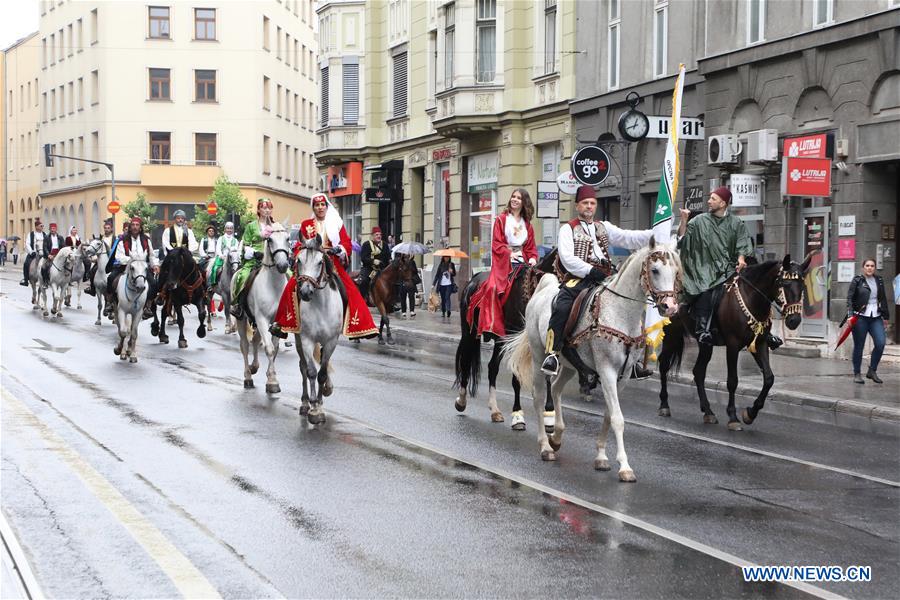 BOSNIA AND HERZEGOVINA-SARAJEVO-HORSE PARADE