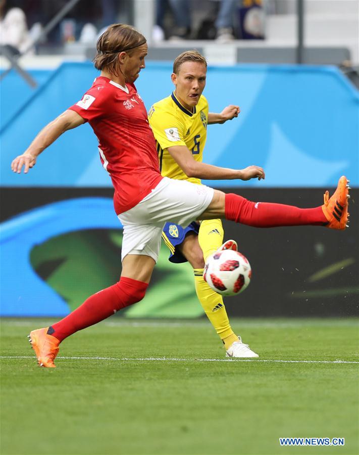 (SP)RUSSIA-SAINT PETERSBURG-2018 WORLD CUP-ROUND OF 16-SWITZERLAND VS SWEDEN