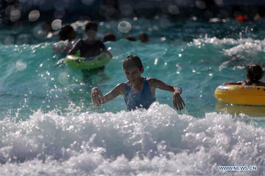 MIDEAST-GAZA-ARTIFICIAL-WAVE-POOL