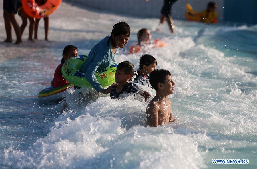 MIDEAST-GAZA-ARTIFICIAL-WAVE-POOL
