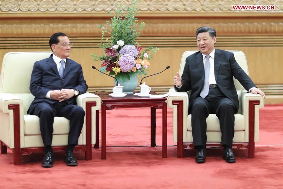 CHINA-BEIJING-XI JINPING-LIEN CHAN-DELEGATION-MEETING (CN)