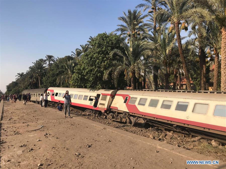 EGYPT-GIZA-TRAIN-DERAILMENT