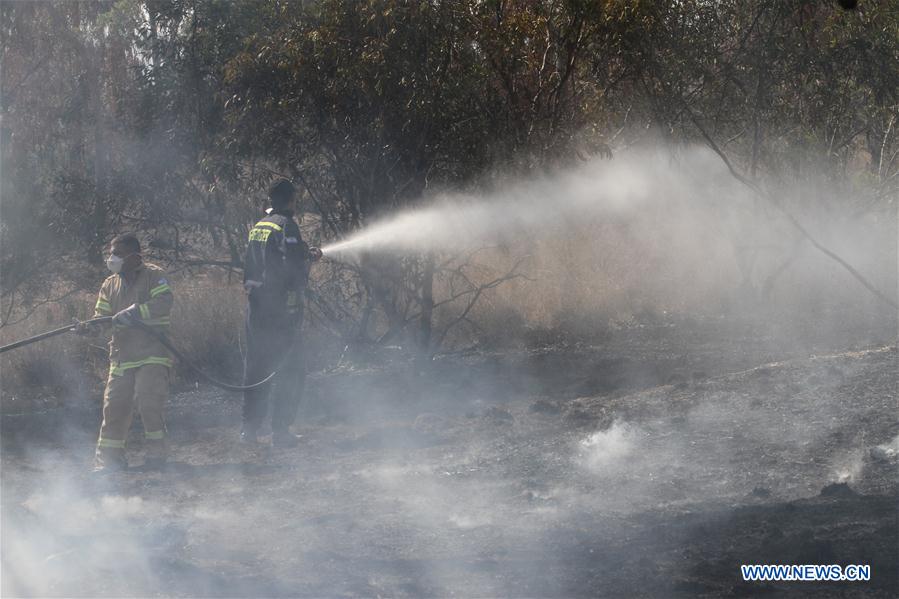 MIDEAST-NAHAL OZ-FIRE