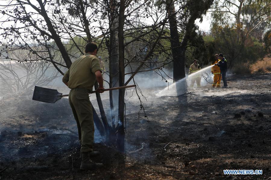 MIDEAST-NAHAL OZ-FIRE