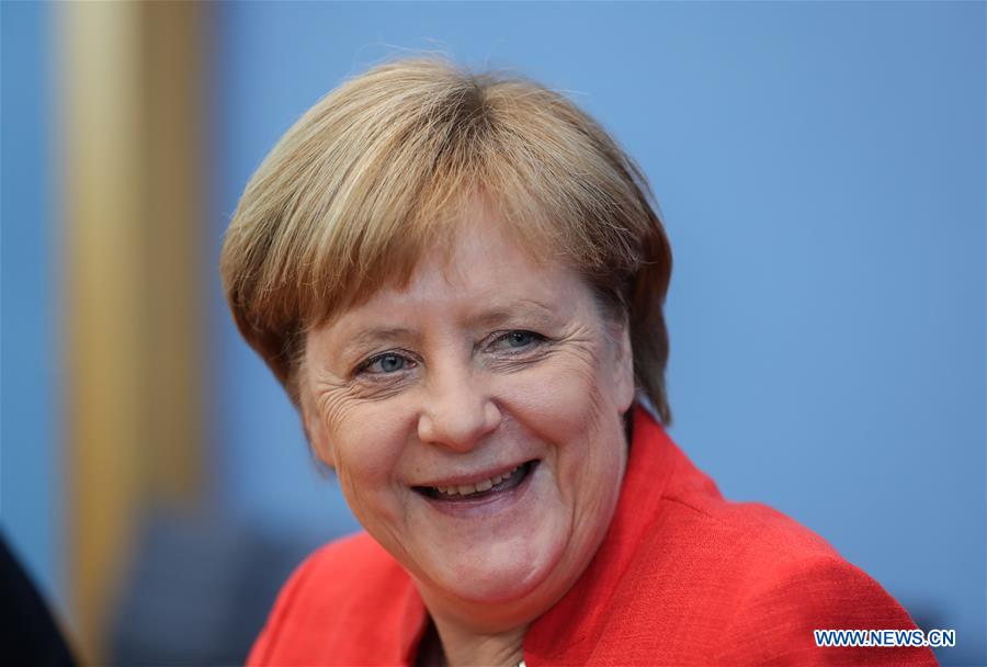 GERMANY-BERLIN-MERKEL-PRESS CONFERENCE