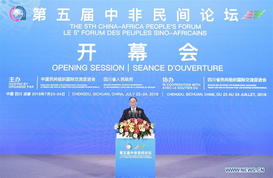 CHINA-AFRICA PEOPLE'S FORUM-WANG QISHAN-OPENING SESSION (CN)