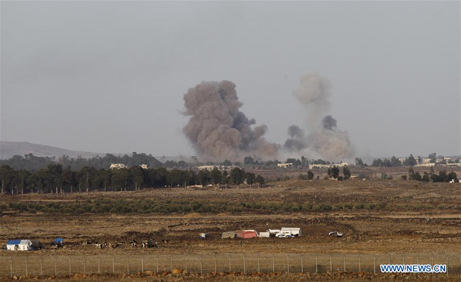 MIDEAST-GOLAN HEIGHTS-SYRIA-MISSILES