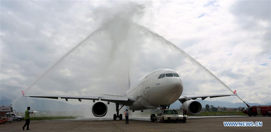 NEPAL-KATHMANDU-AIRCRAFT -ARRIVAL