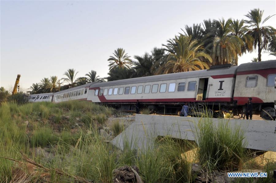 EGYPT-ASWAN-TRAIN ACCIDENT-DERAILMENT