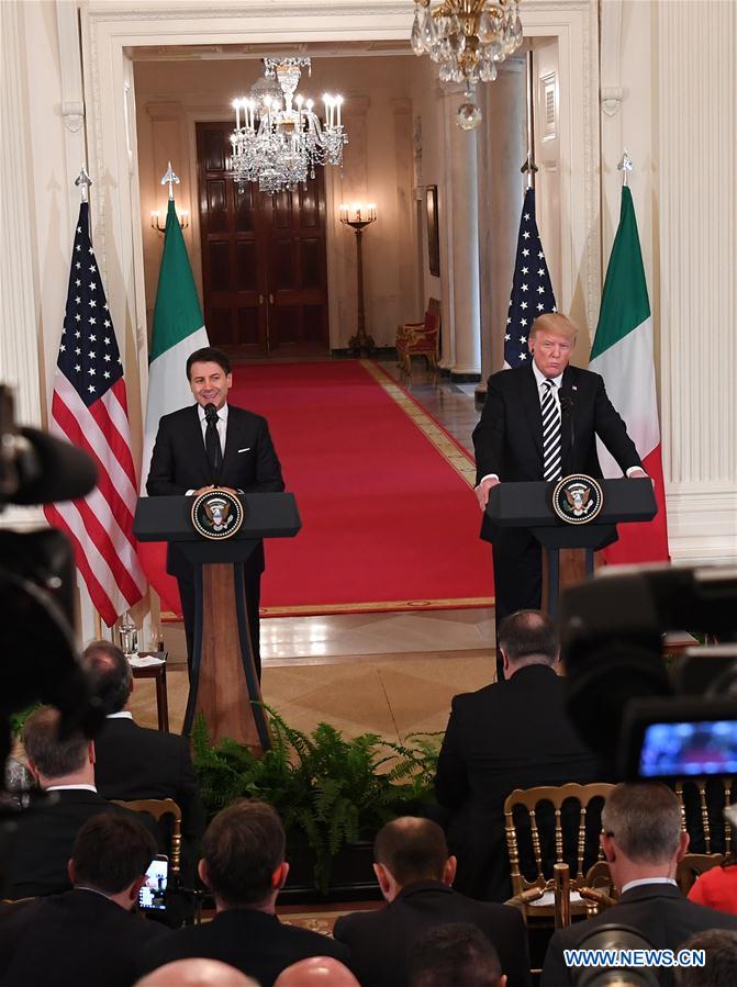 U.S.-WASHINGTON D.C.-TRUMP-ITALY-PM-PRESS CONFERENCE