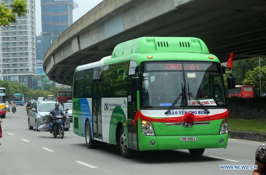 VIETNAM-HANOI-GAS-FUELED BUSES