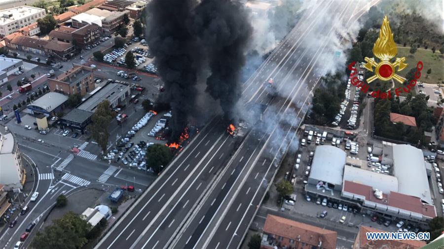 ITALY-BOLOGNA-OIL TANKER-EXPLOSION